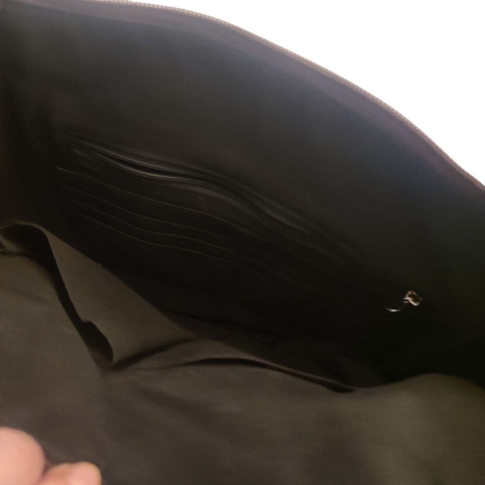Jaclyn Smith Handbag Black‎ Brown Topstitching 14 × 10 - Picture 7 of 12